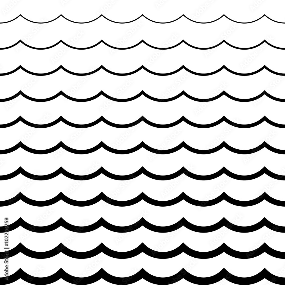 Wave Pattern. Sea Background in Vector Wave Pattern. Sea Background in Vector