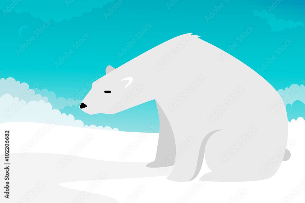 Fototapeta premium Polar Bear vector illustration