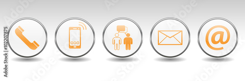 Kontakt - Button-Set (Orange)