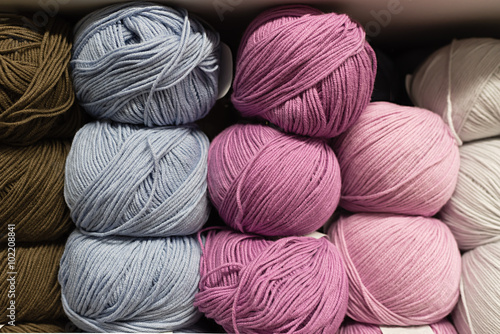colorful yarn balls