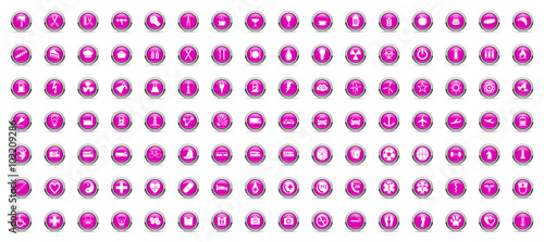 business and technology vector internet violet icons set