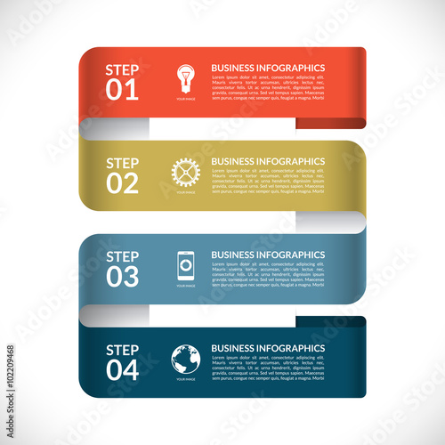 Modern infographic vector design template
