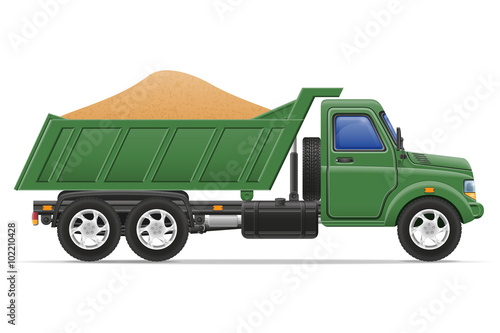 cargo truck delivery and transportation of construction material