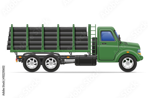 cargo truck delivery and transportation of construction material