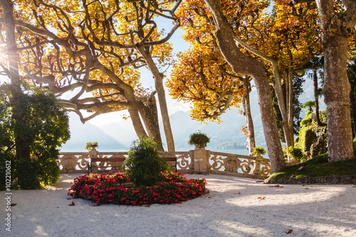 The park of Villa Balbianello in Lenno, Lake Como, Italy