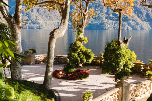The park of Villa Balbianello in Lenno, Lake Como, Italy