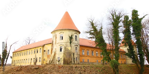 Ruined castle in Croatia photo