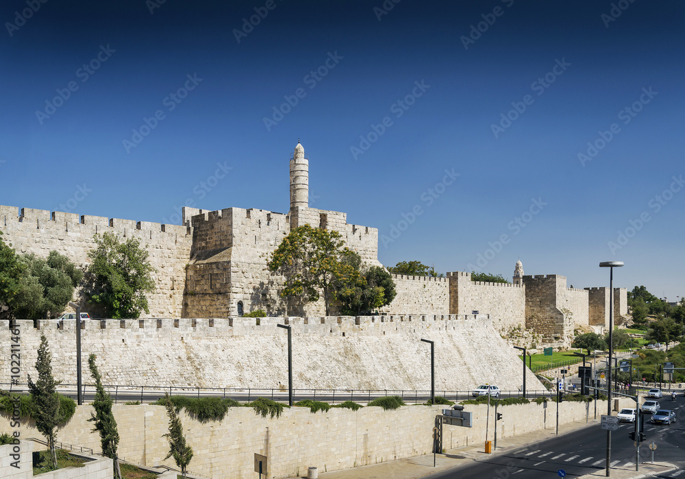 old town citadel walls of jerusalem israel