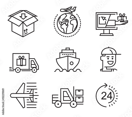 delivery flat icons
