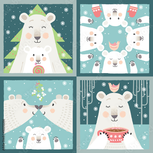 Christmas polar bears