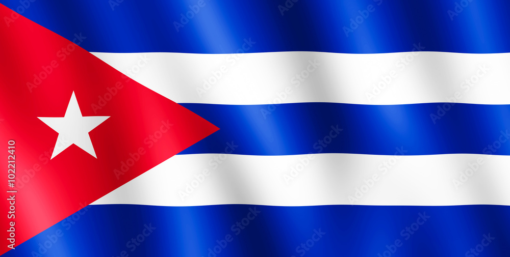 Flag of Cuba waving in the wind Flag of Cuba waving in the wind