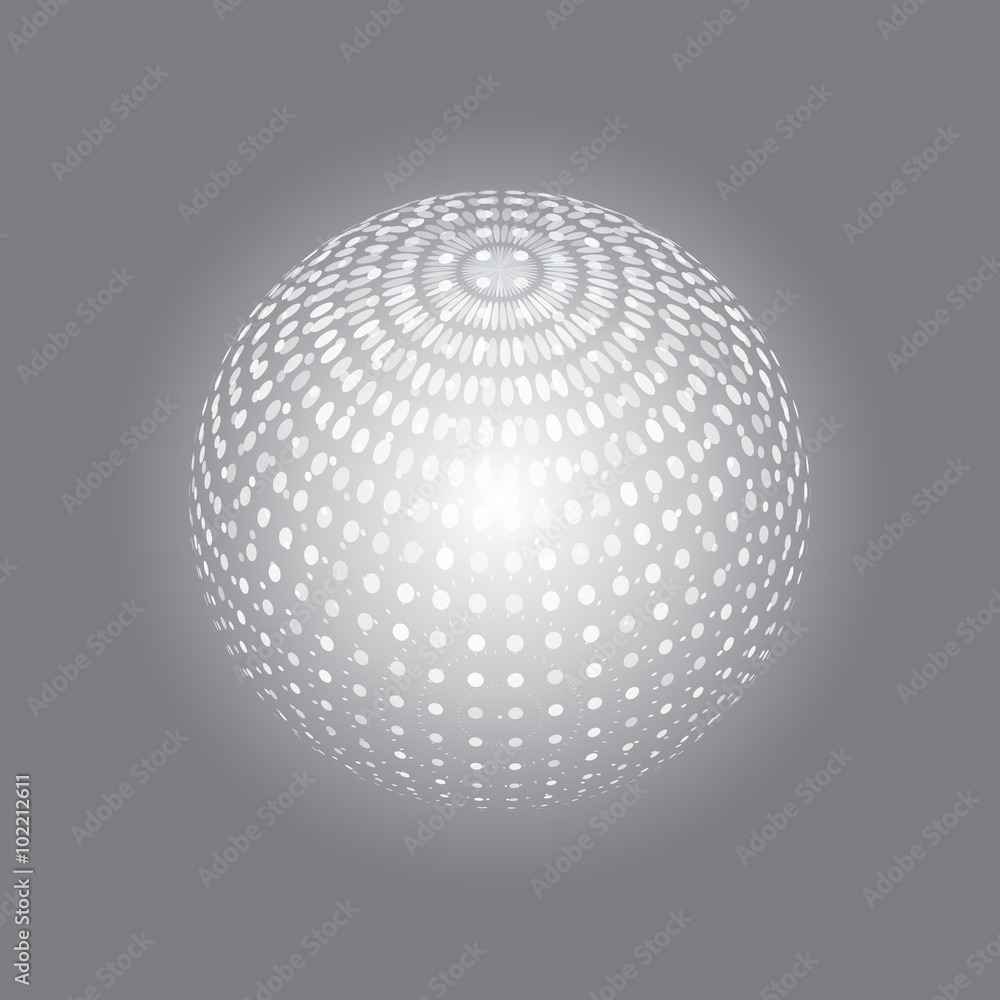 Abstract dotted sphere vector background Abstract dotted sphere vector background