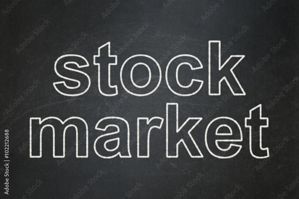 Finance concept: Stock Market on chalkboard background Finance concept: Stock Market on chalkboard background