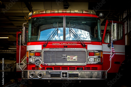 Obraz na płótnie NOFD Engine 29  -  6-30-15 New Orleans  -  NOFD Engine 29 located in the French