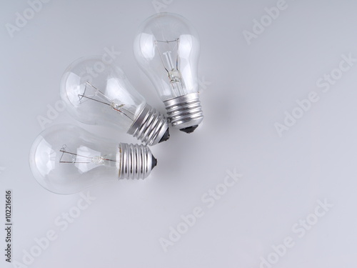 lightbulbs on a gray background