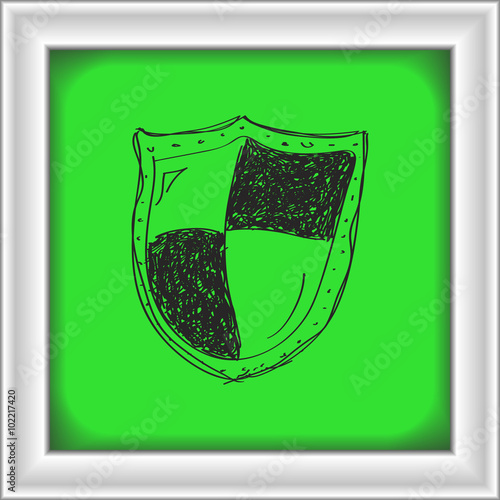 Simple doodle of a shield