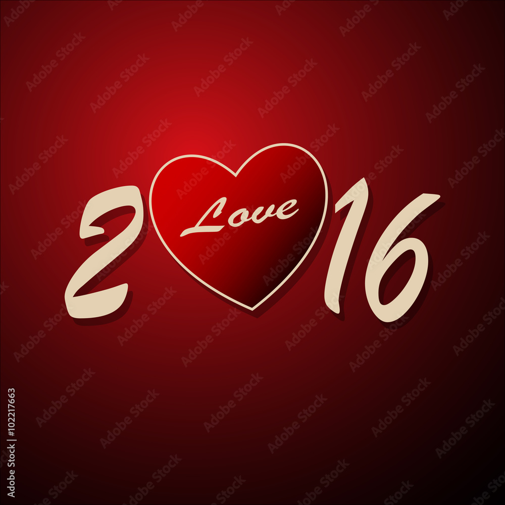 Love in 2016, congratulations, the desire of the heart, background, inscription