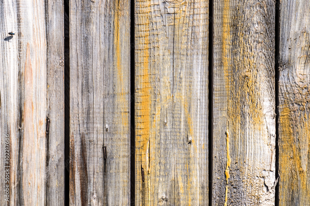 Fototapeta premium Wood texture background, yellow and gray painted