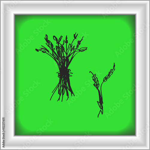 Simple doodle of a sheaf of wheat