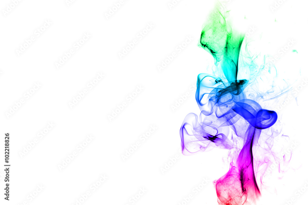 Fototapeta premium Abstract smoke graphic, rainbow