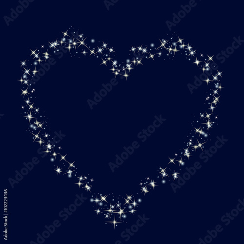 Starry border. Cosmic background