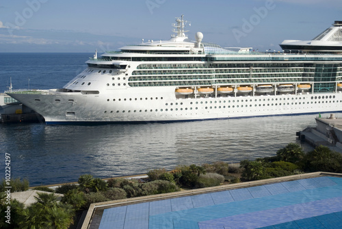 Cruise Ship docked at Port Hercules Cruise Terminal, Monaco © Dmytro Surkov
