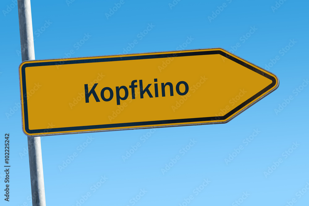 Fototapeta premium Schild 65 - Kopfkino