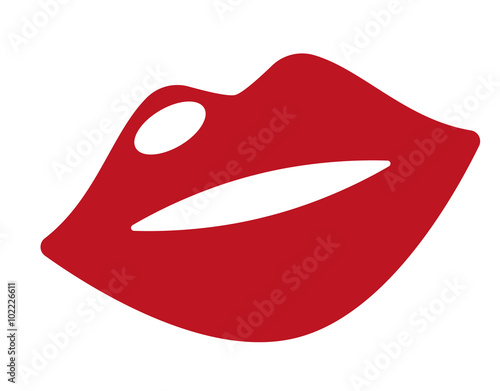 Lippen roter Mund Vektor