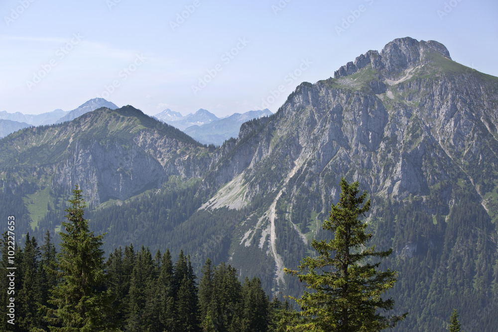 View to Bavyrian Alps, mountain Saeuling