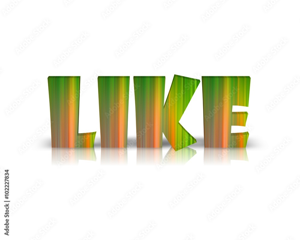 Obraz premium like 3d wort