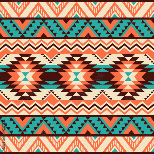 Ethnic ornament. Seamless Navajo pattern. Vector Illustration Fototapet