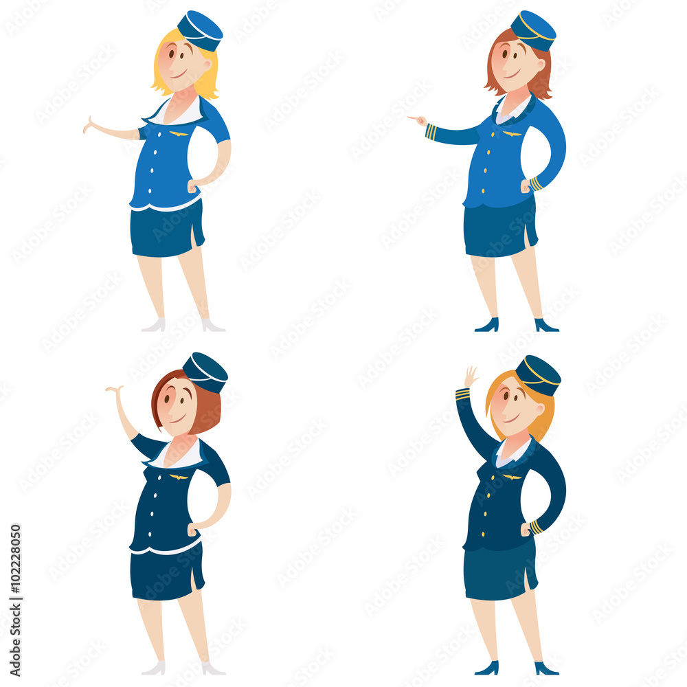 Set of Stewardess Set of Stewardess