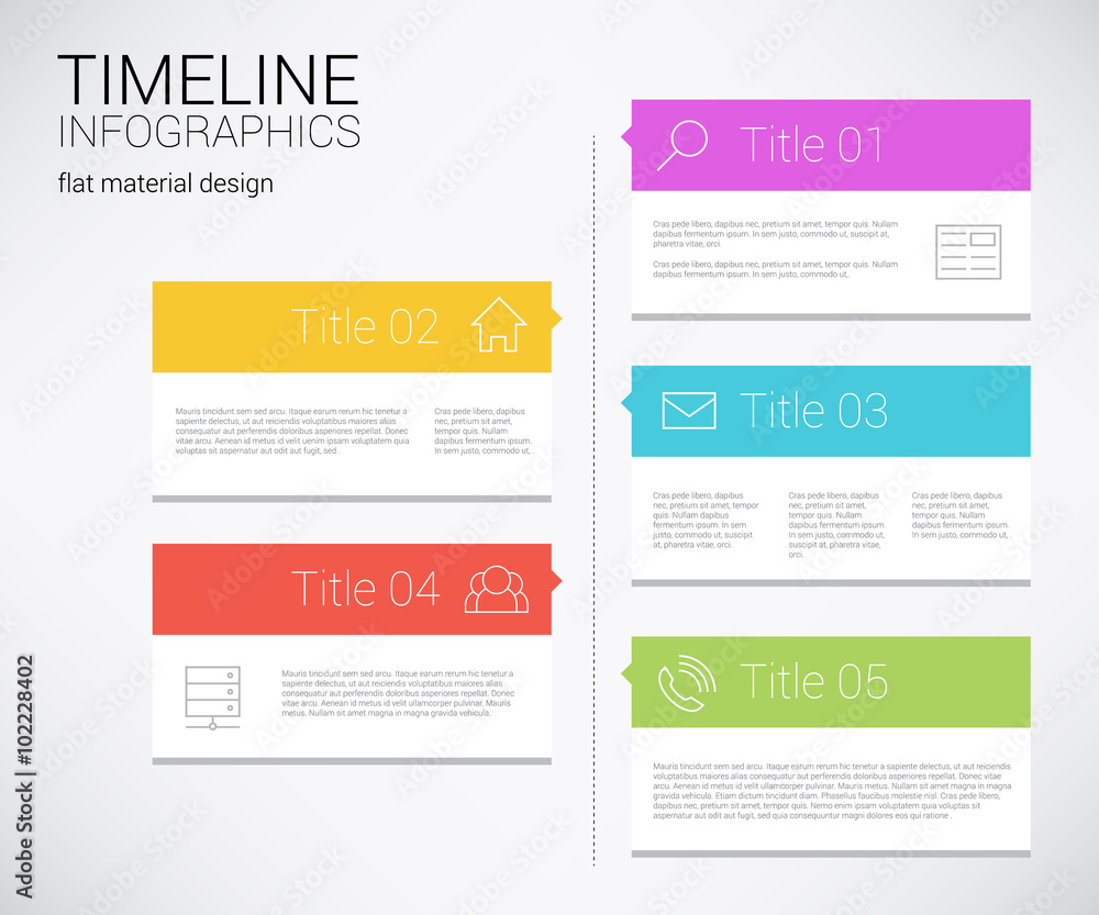 Fototapeta premium Modern timeline design template