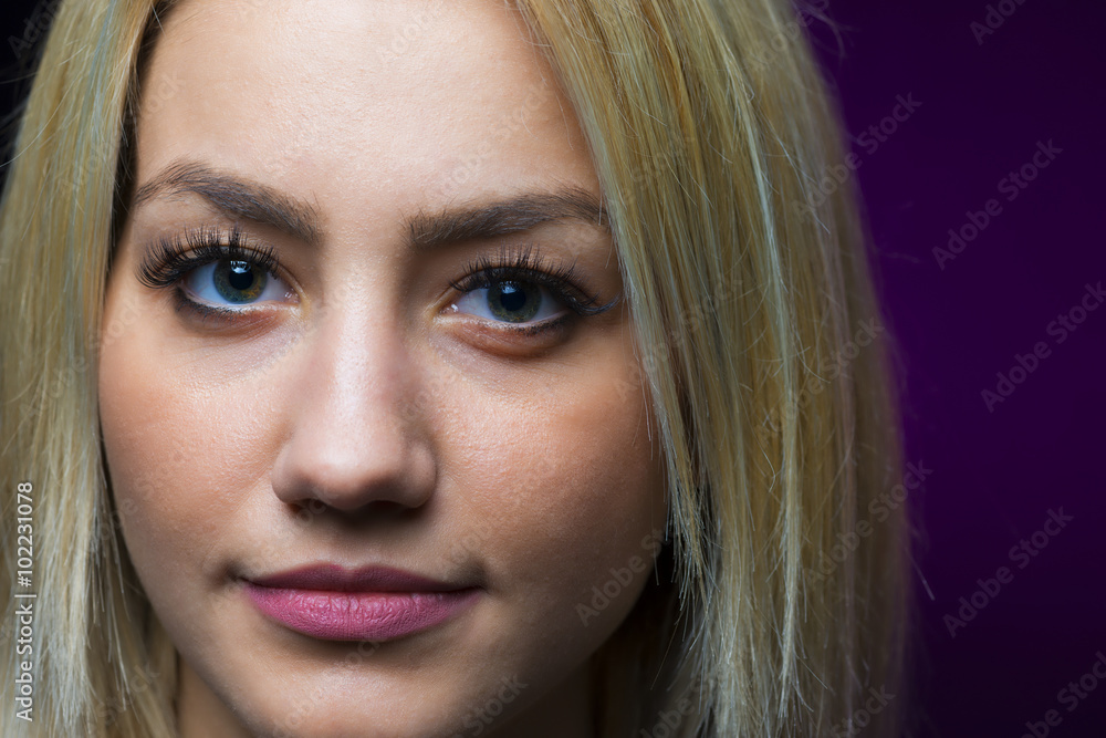 Fototapeta premium close up of face of beautiful young woman