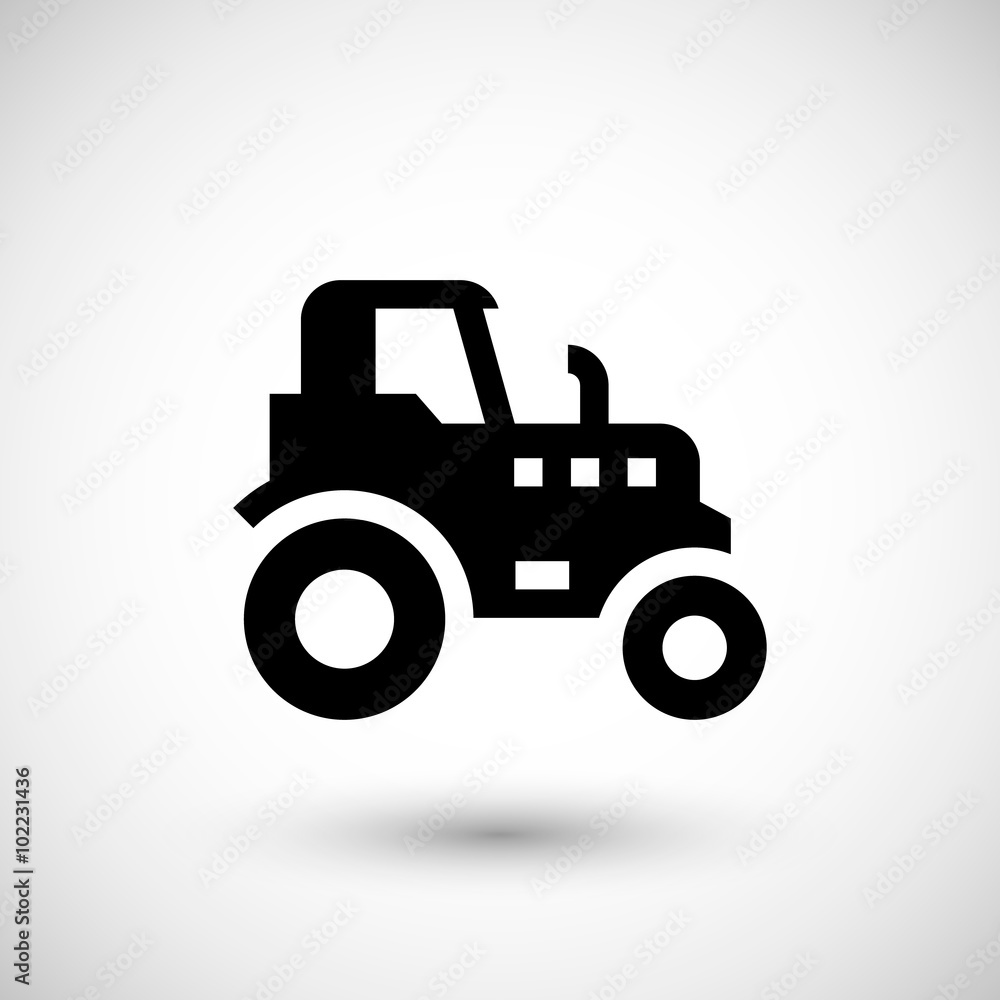 Agricultural tractor icon