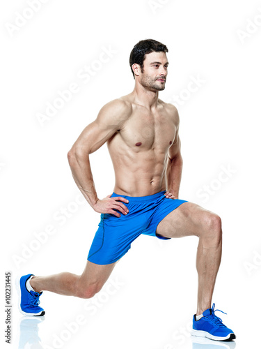 man fitness exercises isolated