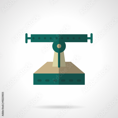 Flat color longboard services vector icon