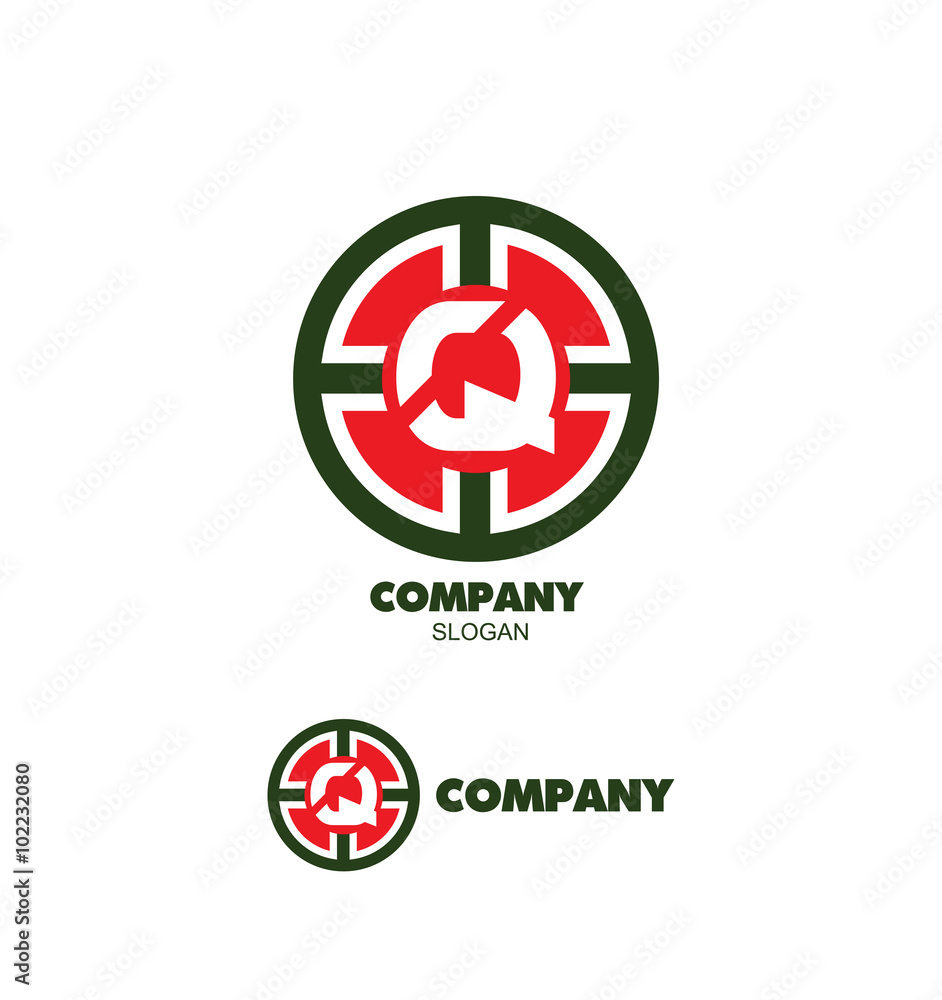 Letter Q abstract circle logo Letter Q abstract circle logo