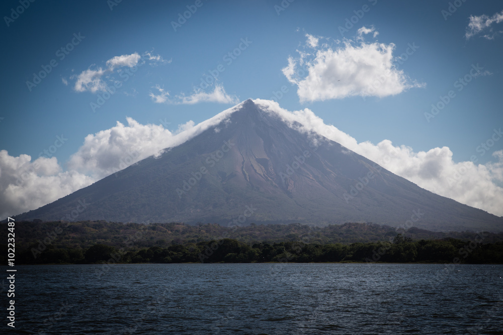 concepcion volcano photography from water. Ometepe island, Nicaragua