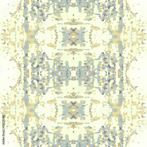 Seamless nature pattern. Stone, snake skin, band view mosaic motley texture. Ornamental collage. Green, white, gray  soft colored background. Vector