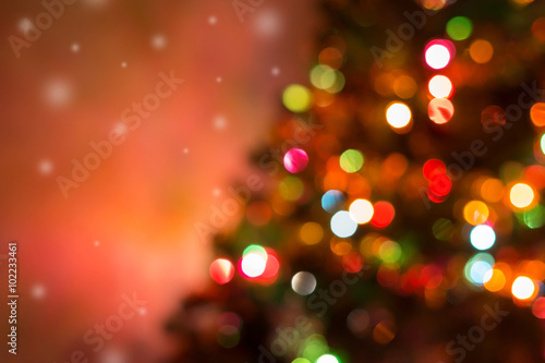 christmas background, image blur bokeh defocused lights