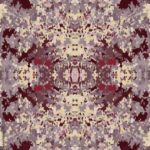 Seamless nature pattern. Stone, snake skin, band view mosaic motley texture. Abstract ornamental collage. Gray, vinous, beige soft colored background. Vector