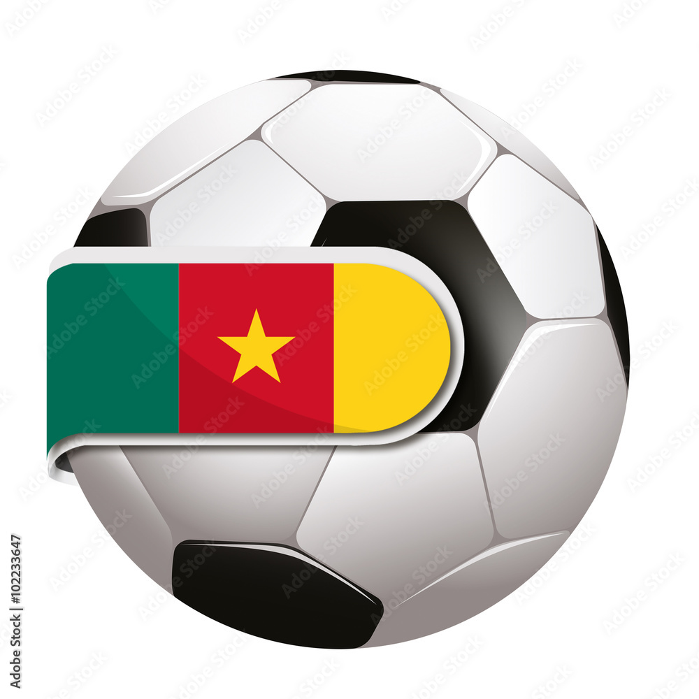 Ball with the flag of Cameroon Ball with the flag of Cameroon