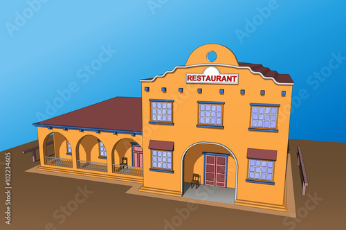 Restaurant cafe building Mexico food tasty
