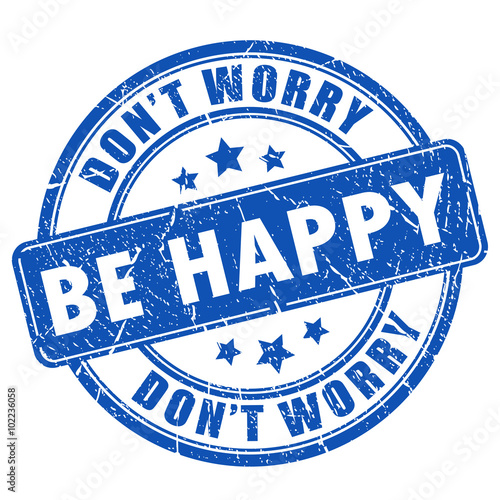 Be happy rubber stamp