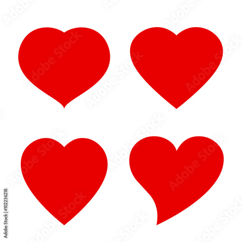 Heart vector shape icon
