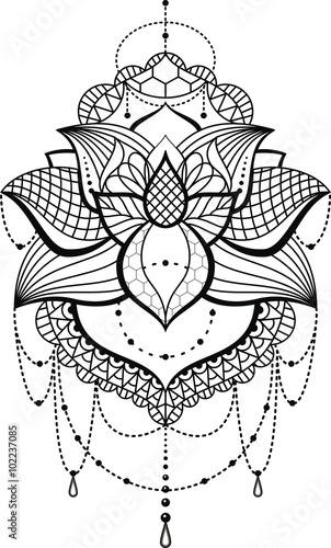 Tattoovorlage Spitzen Muster(Lace Thigh)
