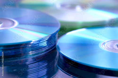 Blue cd stack