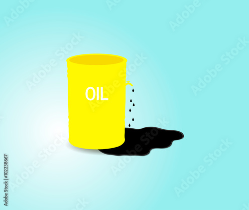 Iron barrel of oil. Vector illustration