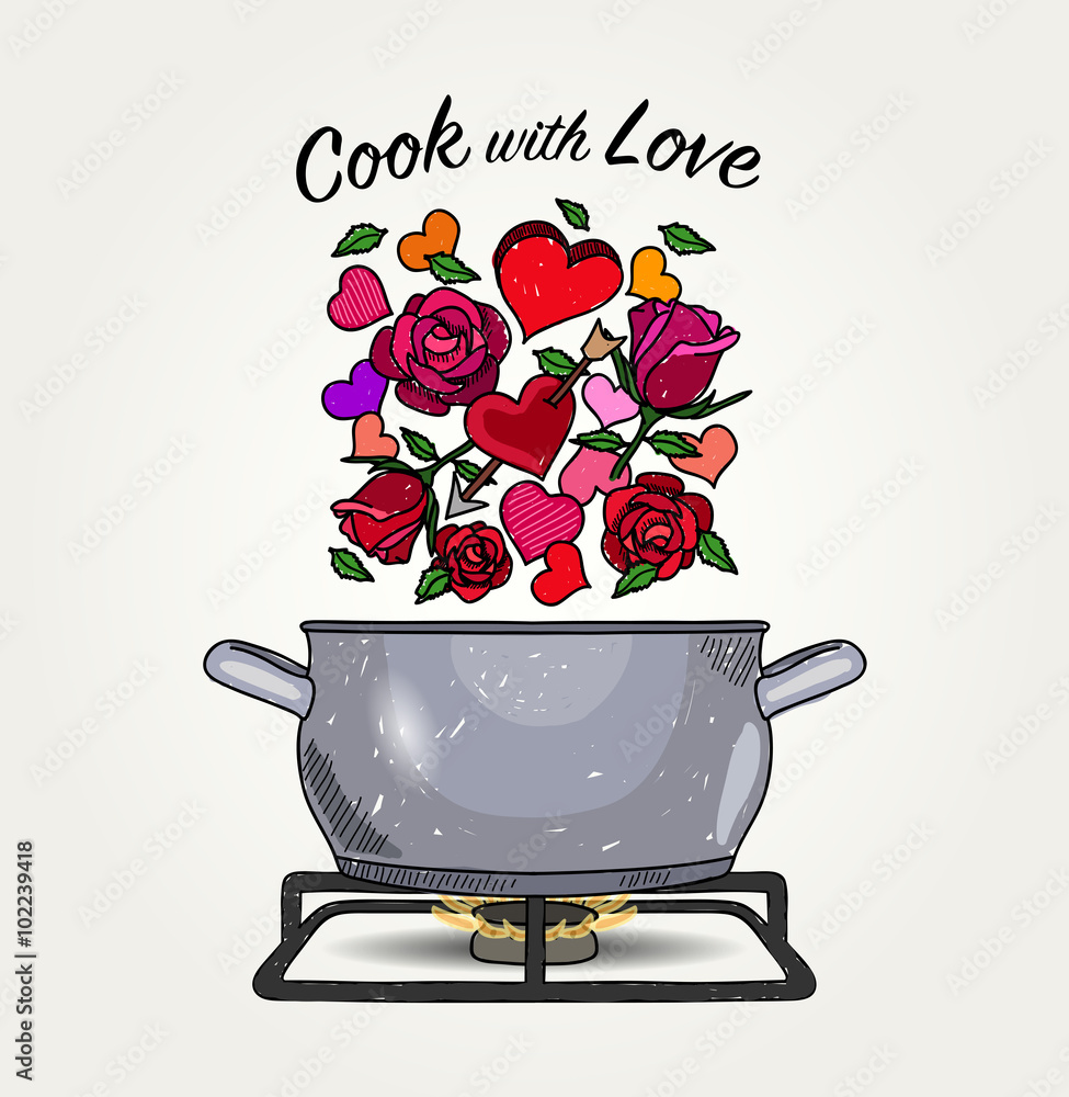 Valentine Dinner Stock Vector Adobe Stock